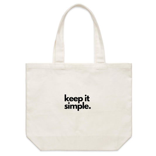 keep it simple- Shoulder Canvas Tote Bag