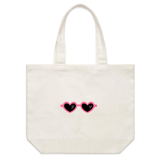 pink sunglasses - Shoulder Canvas Tote Bag