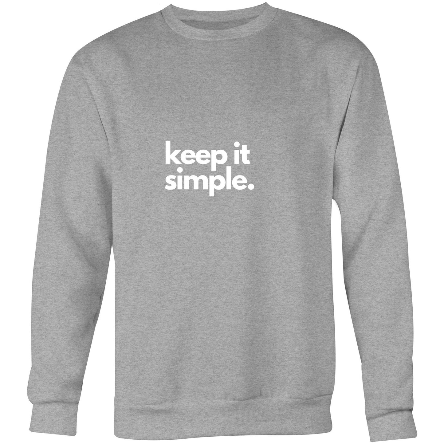 keep it simple -white print- Crew Sweatshirt