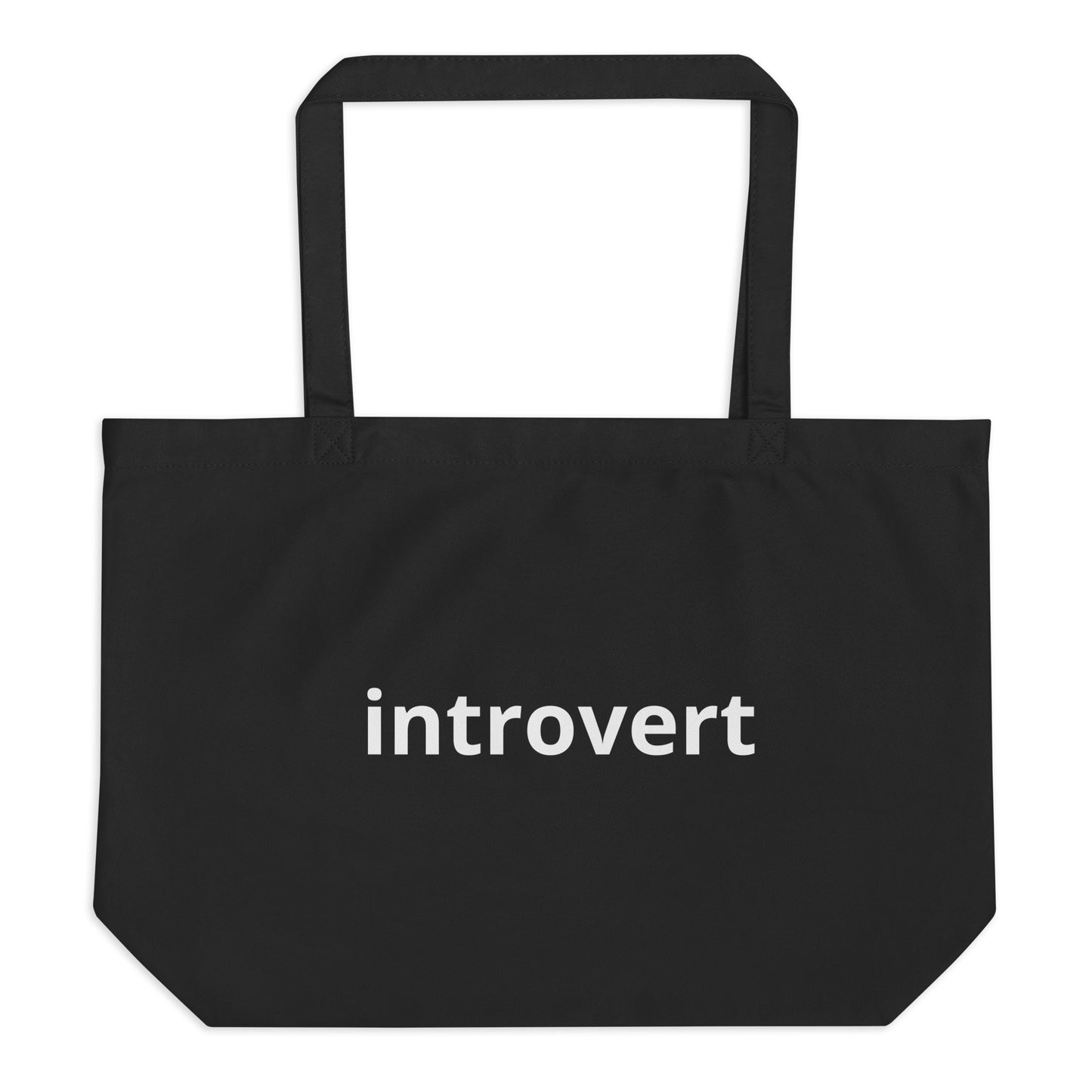 iamifrankly introvert Large organic tote bag