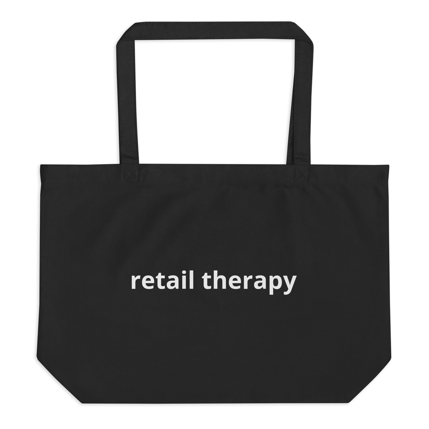 Retail Therapy-Large organic tote bag