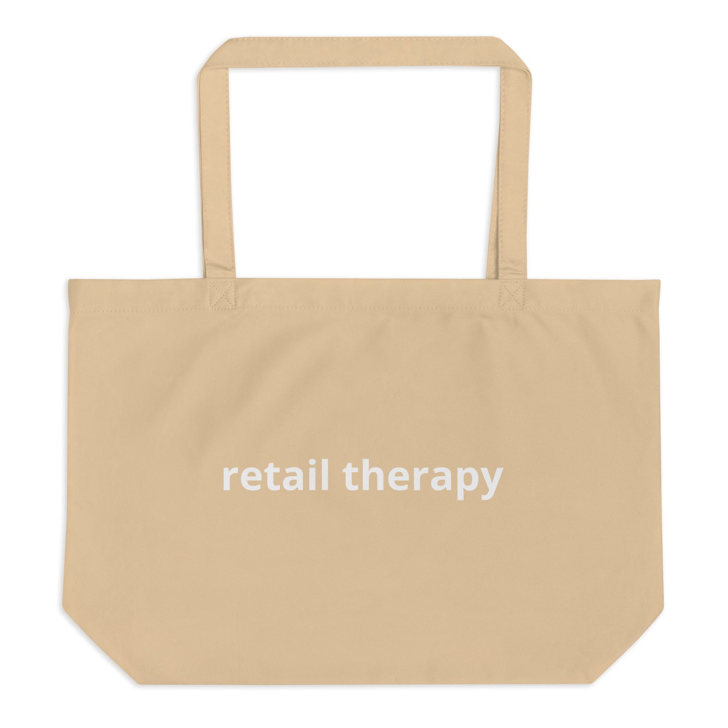 Retail Therapy-Large organic tote bag